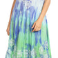 Sakkas Sofia Women's Flowy Summer Maxi Beach Dress Tie-dye w/Batik & Short Sleeves