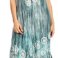Sakkas Sofia Women's Flowy Summer Maxi Beach Dress Tie-dye w/Batik & Short Sleeves