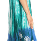Sakkas Sofia Women's Flowy Summer Maxi Beach Dress Tie-dye w/Batik & Short Sleeves
