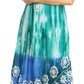 Sakkas Sofia Women's Flowy Summer Maxi Beach Dress Tie-dye w/Batik & Short Sleeves
