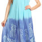 Sakkas Basira  Womens Relax Lounge Everyday Summer Long Dress Tie-dye Tropical