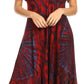 Sakkas Ada Women Cold Shoulder Caftan Relax Long Maxi Dress on Tie-dye with Corset