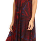 Sakkas Ada Women Cold Shoulder Caftan Relax Long Maxi Dress on Tie-dye with Corset