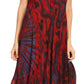 Sakkas Ada Women Cold Shoulder Caftan Relax Long Maxi Dress on Tie-dye with Corset