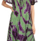 Sakkas Ada Women Cold Shoulder Caftan Relax Long Maxi Dress on Tie-dye with Corset