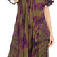 Sakkas Ada Women Cold Shoulder Caftan Relax Long Maxi Dress on Tie-dye with Corset