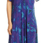 Sakkas Ada Women Cold Shoulder Caftan Relax Long Maxi Dress on Tie-dye with Corset