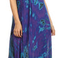 Sakkas Ada Women Cold Shoulder Caftan Relax Long Maxi Dress on Tie-dye with Corset