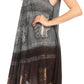 Sakkas Etta Women's Sleeveless Casual Summer Maxi Loose Fit Tie Dye Long Dress