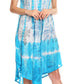 Sakkas Etta Women's Sleeveless Casual Summer Maxi Loose Fit Tie Dye Long Dress