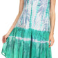 Sakkas Etta Women's Sleeveless Casual Summer Maxi Loose Fit Tie Dye Long Dress