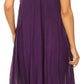 Sakkas Mita Women's Midi Loose Sleeveless Casual Sundress Tank Dress Cover-up