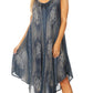 Sakkas Mita Women's Midi Loose Sleeveless Casual Sundress Tank Dress Cover-up
