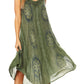 Sakkas Mita Women's Midi Loose Sleeveless Casual Sundress Tank Dress Cover-up