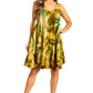 Sakkas Artemi Women's Casual Short Tie-dye Sleeveless Loose Tank Dress Cover-up