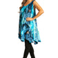 Sakkas Artemi Women's Casual Short Tie-dye Sleeveless Loose Tank Dress Cover-up
