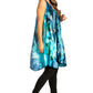 Sakkas Artemi Women's Casual Short Tie-dye Sleeveless Loose Tank Dress Cover-up