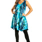Sakkas Artemi Women's Casual Short Tie-dye Sleeveless Loose Tank Dress Cover-up