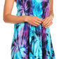 Sakkas Artemi Women's Casual Short Tie-dye Sleeveless Loose Tank Dress Cover-up