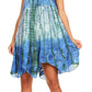 Sakkas Artemi Women's Casual Short Tie-dye Sleeveless Loose Tank Dress Cover-up