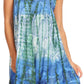 Sakkas Artemi Women's Casual Short Tie-dye Sleeveless Loose Tank Dress Cover-up