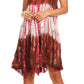Sakkas Artemi Women's Casual Short Tie-dye Sleeveless Loose Tank Dress Cover-up