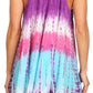 Sakkas Artemi Women's Casual Short Tie-dye Sleeveless Loose Tank Dress Cover-up