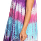 Sakkas Artemi Women's Casual Short Tie-dye Sleeveless Loose Tank Dress Cover-up