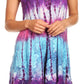 Sakkas Artemi Women's Casual Short Tie-dye Sleeveless Loose Tank Dress Cover-up