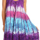 Sakkas Artemi Women's Casual Short Tie-dye Sleeveless Loose Tank Dress Cover-up