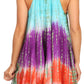 Sakkas Artemi Women's Casual Short Tie-dye Sleeveless Loose Tank Dress Cover-up