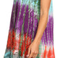 Sakkas Artemi Women's Casual Short Tie-dye Sleeveless Loose Tank Dress Cover-up