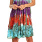 Sakkas Artemi Women's Casual Short Tie-dye Sleeveless Loose Tank Dress Cover-up