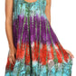Sakkas Artemi Women's Casual Short Tie-dye Sleeveless Loose Tank Dress Cover-up
