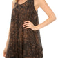 Sakkas Artemi Women's Casual Short Tie-dye Sleeveless Loose Tank Dress Cover-up
