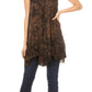 Sakkas Artemi Women's Casual Short Tie-dye Sleeveless Loose Tank Dress Cover-up
