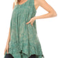 Sakkas Artemi Women's Casual Short Tie-dye Sleeveless Loose Tank Dress Cover-up