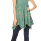 Sakkas Artemi Women's Casual Short Tie-dye Sleeveless Loose Tank Dress Cover-up