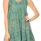 Sakkas Artemi Women's Casual Short Tie-dye Sleeveless Loose Tank Dress Cover-up