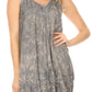 Sakkas Artemi Women's Casual Short Tie-dye Sleeveless Loose Tank Dress Cover-up