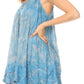 Sakkas Artemi Women's Casual Short Tie-dye Sleeveless Loose Tank Dress Cover-up