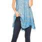 Sakkas Artemi Women's Casual Short Tie-dye Sleeveless Loose Tank Dress Cover-up