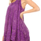 Sakkas Artemi Women's Casual Short Tie-dye Sleeveless Loose Tank Dress Cover-up