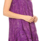 Sakkas Artemi Women's Casual Short Tie-dye Sleeveless Loose Tank Dress Cover-up