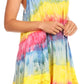 Sakkas Artemi Women's Casual Short Tie-dye Sleeveless Loose Tank Dress Cover-up