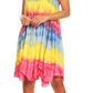 Sakkas Artemi Women's Casual Short Tie-dye Sleeveless Loose Tank Dress Cover-up