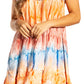 Sakkas Artemi Women's Casual Short Tie-dye Sleeveless Loose Tank Dress Cover-up