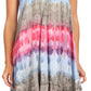 Sakkas Artemi Women's Casual Short Tie-dye Sleeveless Loose Tank Dress Cover-up