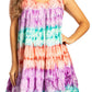 Sakkas Artemi Women's Casual Short Tie-dye Sleeveless Loose Tank Dress Cover-up