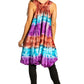 Sakkas Artemi Women's Casual Short Tie-dye Sleeveless Loose Tank Dress Cover-up